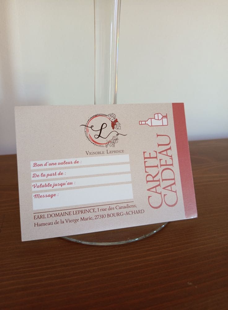 carte cadeau vignoble leprince normandie