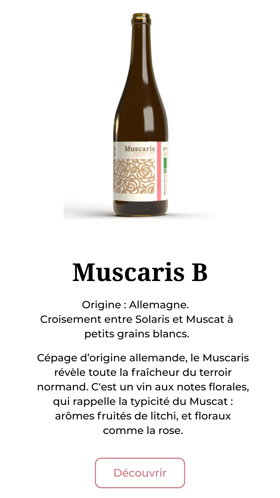 Muscaris vin normand eure bourg achard