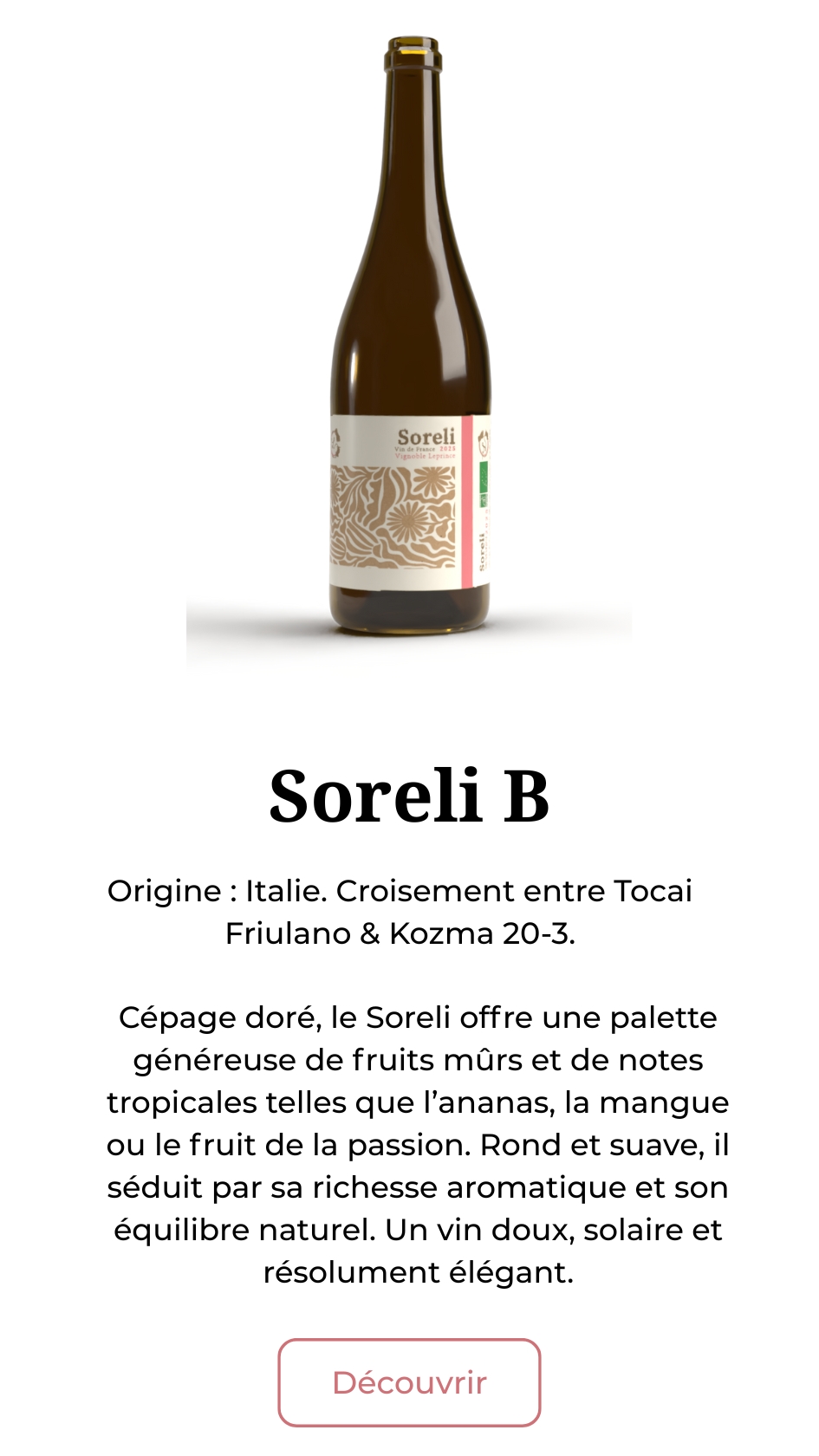 Soreli vin normand eure bourg achard